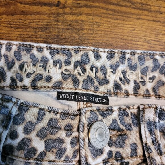 American Eagle Jeans 00 R Jegging Next Level Stretch Hi Rise Animal Print - Picture 4 of 10